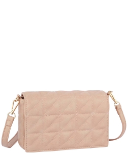 Flap Quilted Crossbody Bag TD-0023 NUDE